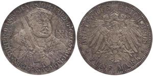 5 Mark Sassonia-Weimar-Eisenach (1809 - 1918) Argento 