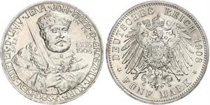 5 Mark Sassonia-Weimar-Eisenach (1809 - 1918) Argento 