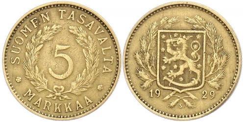 5 Mark Finland (1917 - ) Brass 