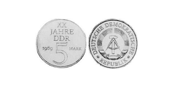 5 Mark Deutsche Demokratische Republik (1949-1990) Bronze/Nickel 