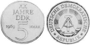 5 Mark Repubblica Democratica Tedesca (1949-1990) Bronzo/Nichel 