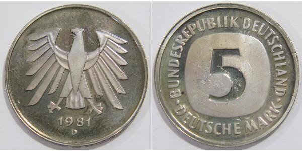 5 Mark Germany Copper/Nickel 