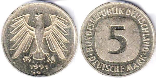 5 Mark Allemagne Cuivre/Nickel 