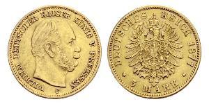 5 Mark Kingdom of Prussia (1701-1918) Gold Wilhelm I, German Emperor (1797-1888)