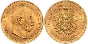 5 Mark Kingdom of Prussia (1701-1918) Gold Wilhelm I, German Emperor (1797-1888)