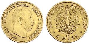 5 Mark Kingdom of Prussia (1701-1918) Gold Wilhelm I, German Emperor (1797-1888)