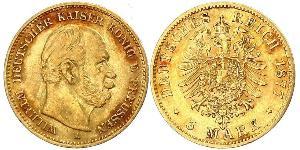 5 Mark Kingdom of Prussia (1701-1918) Gold Wilhelm I, German Emperor (1797-1888)