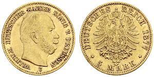 5 Mark Kingdom of Prussia (1701-1918) Gold Wilhelm I, German Emperor (1797-1888)