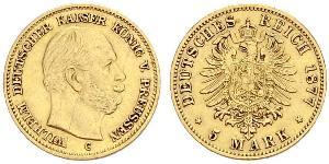 5 Mark Kingdom of Prussia (1701-1918) Gold Wilhelm I, German Emperor (1797-1888)