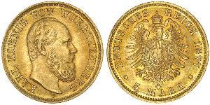 5 Mark Kingdom of Württemberg (1806-1918) Gold Charles I of Württemberg