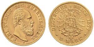 5 Mark Kingdom of Württemberg (1806-1918) Gold Charles I of Württemberg