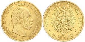 5 Mark Königreich Preußen (1701-1918) Gold Wilhelm I, German Emperor (1797-1888)