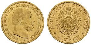 5 Mark Königreich Preußen (1701-1918) Gold Wilhelm I, German Emperor (1797-1888)