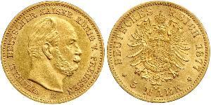 5 Mark Königreich Preußen (1701-1918) Gold Wilhelm I, German Emperor (1797-1888)