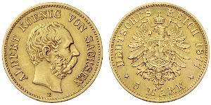 5 Mark Königreich Sachsen (1806 - 1918) Gold 