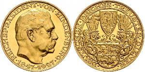 5 Mark Weimar Republic (1918-1933) Gold Paul von Hindenburg