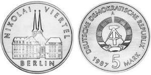 5 Mark Deutsche Demokratische Republik (1949-1990) Kupfer/Zink/Nickel 