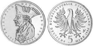 5 Mark Alemania Occidental (1949-1990) Níquel/Cobre 