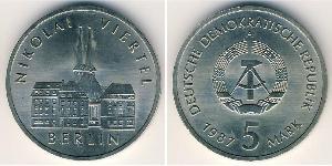 5 Mark República Democrática Alemana (1949-1990) Níquel/Cobre 