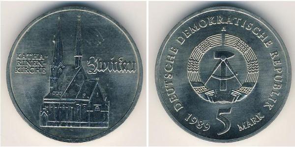 5 Mark República Democrática Alemana (1949-1990) Níquel/Cobre 