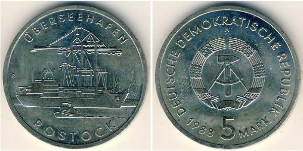 5 Mark República Democrática Alemana (1949-1990) Níquel/Cobre 
