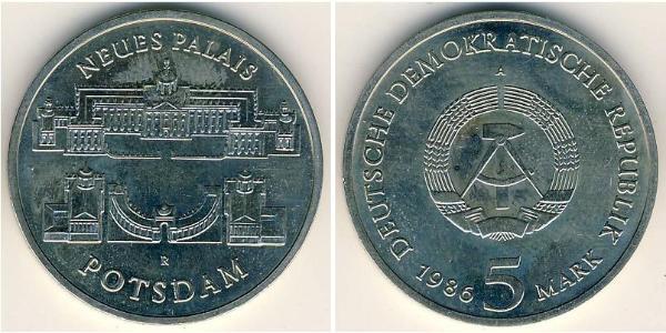 5 Mark República Democrática Alemana (1949-1990) Níquel/Cobre 