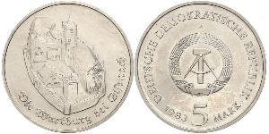 5 Mark República Democrática Alemana (1949-1990) Níquel/Cobre/Zinc 