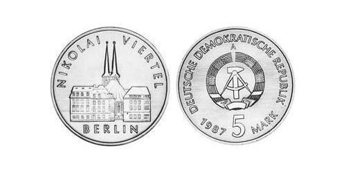 5 Mark República Democrática Alemana (1949-1990) Níquel/Cobre/Zinc 