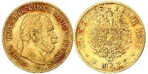 5 Mark Royaume de Prusse (1701-1918) Or Wilhelm I, German Emperor (1797-1888)