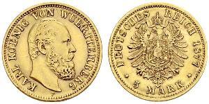 5 Mark Royaume de Wurtemberg (1806-1918) Or Charles Ier de Wurtemberg