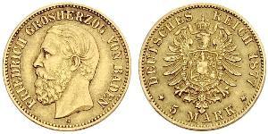 5 Mark Grand Duchy of Baden (1806-1918) Oro Federico I di Baden (1826 - 1907)