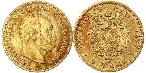 5 Mark Regno di Prussia (1701-1918) Oro Wilhelm I, German Emperor (1797-1888)