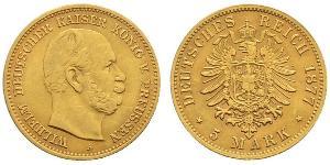 5 Mark Regno di Prussia (1701-1918) Oro Wilhelm I, German Emperor (1797-1888)