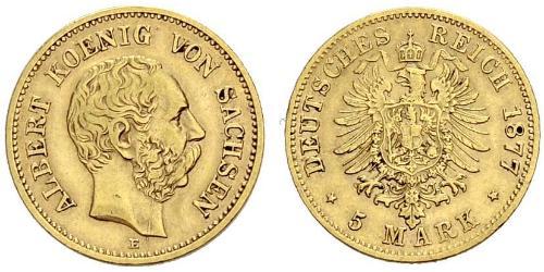 5 Mark Regno di Sassonia (1806 - 1918) Oro 