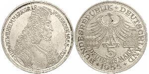 5 Mark Alemania Plata 