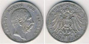 5 Mark Alemania Plata 