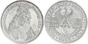 5 Mark Alemania Plata 