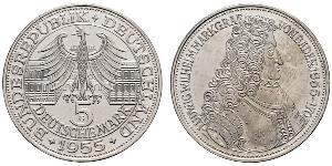 5 Mark Alemania Plata 