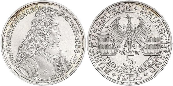 5 Mark Alemania Plata 