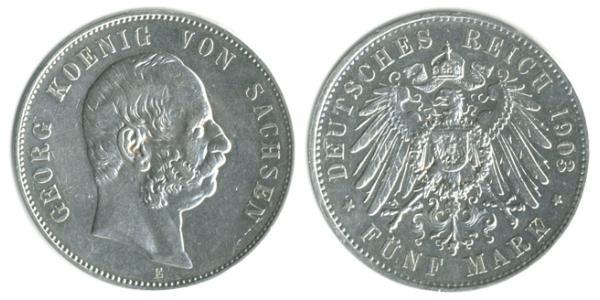 5 Mark Alemania Plata 