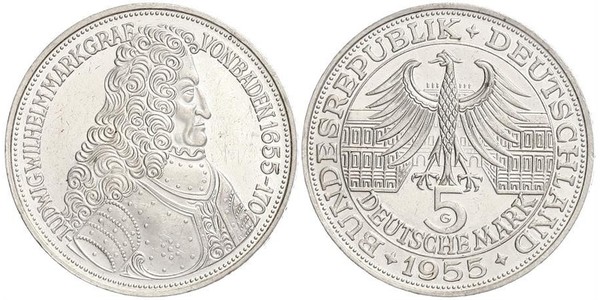 5 Mark Alemania Plata 