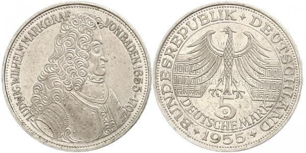 5 Mark Alemania Plata 