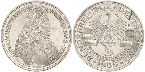 5 Mark Alemania Plata 