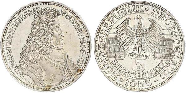 5 Mark Alemania Plata 