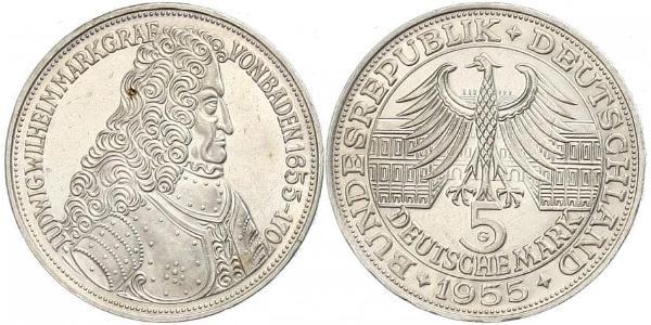 5 Mark Alemania Plata 