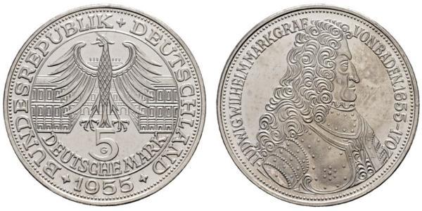 5 Mark Alemania Plata 