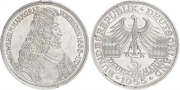 5 Mark Alemania Plata 