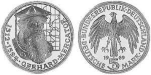 5 Mark Alemania Occidental (1949-1990) Plata 