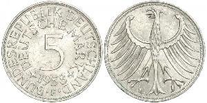 5 Mark Alemania Occidental (1949-1990) Plata 