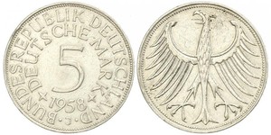 5 Mark Alemania Occidental (1949-1990) Plata 